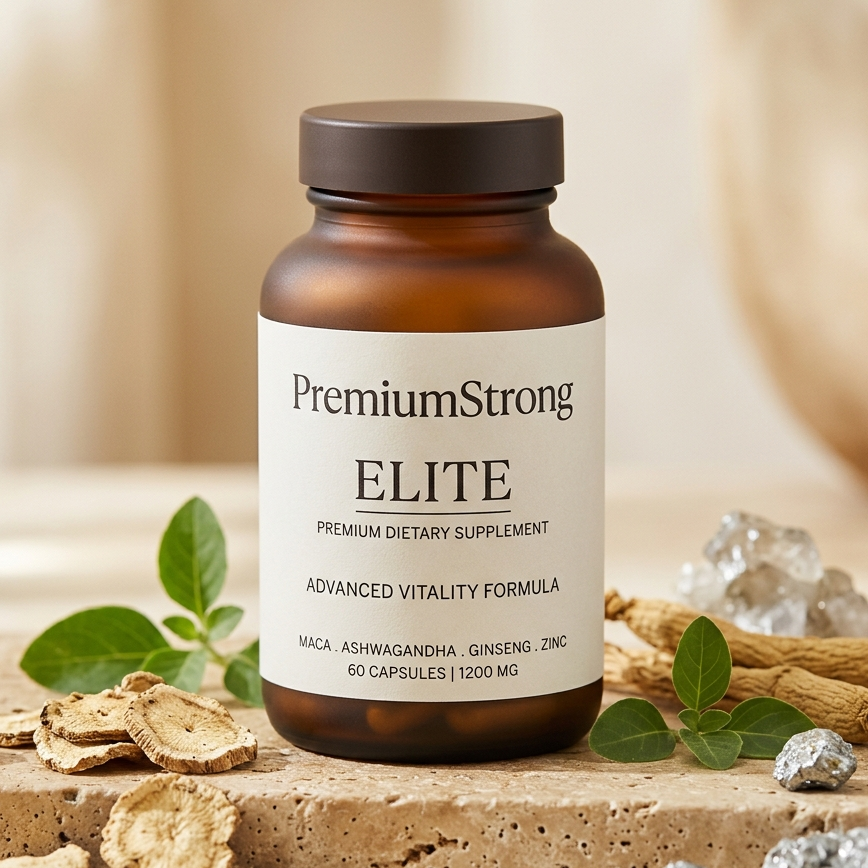 Frasco PremiumStrong Elite — suplemento alimentar